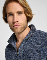 Męski Sweter Lee Half Zip Knit Mood Indigo 112355674